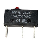 RS PRO Plunger Microswitch, Screw Terminal, 5A @ 250V ac, SPDT, IP40