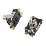 C & K Micro Switch, SPST, 10 mA @ 32 V dc, Gold