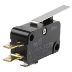 Omron Hinge Lever Micro Switch, Tab Terminal, 15 A @ 250 V ac, SPDT, IP40