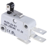 RS PRO Short Roller Lever Micro Switch, Quick Connect Terminal, 16 A @ 250 V ac, SP-CO