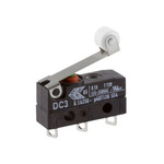 ZF Short Roller Lever Micro Switch, Solder Terminal, 100 mA @ 30 V dc, SPDT, IP6K7