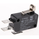Honeywell Short Roller Lever Micro Switch, Quick Connect Terminal, 22 A @ 250 V ac, SPDT, IP67