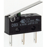 ZF Hinge Lever Micro Switch, Tab Terminal, 100 mA @ 30 V dc, SPDT