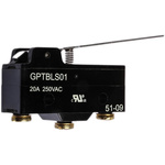 ZF Long Hinge Lever Micro Switch, Screw Terminal, 20 A @ 250 V ac, SPDT