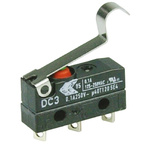 ZF Simulated Roller Lever Micro Switch, Solder Terminal, 100 mA @ 30 V dc, SPDT, IP6K7