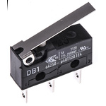 ZF Hinge Lever Micro Switch, Tab Terminal, 6 A @ 250 V ac, SPDT
