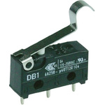 ZF Simulated Roller Lever Micro Switch, Through Hole Terminal, 6 A @ 250 V ac, SPDT