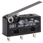 ZF Lever Micro Switch, Solder Terminal, 6 A @ 250 V ac, SPDT