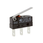 ZF Hinge Lever Micro Switch, Tab Terminal, 10.1 A @ 250 V ac, SPDT, IP6K7