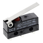ZF Hinge Lever Micro Switch, Solder Terminal, 10.1 A @ 250 V ac, SPDT, IP6K7