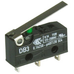 ZF Hinge Lever Micro Switch, Solder Terminal, 100 mA @ 30 V dc, SPDT