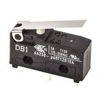 ZF Short Lever Micro Switch, Through Hole Terminal, 6 A @ 250 V ac, SPDT