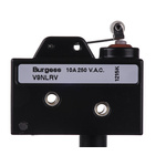 Saia-Burgess Short Roller Lever Micro Switch, Pre-wired Terminal, 10 A @ 250 V ac, SPDT, IP67