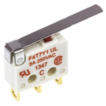 Saia-Burgess Hinge Lever Micro Switch, Solder Terminal, 5 A @ 250 V ac, SPDT, IP40