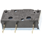 Crouzet Plunger Micro Switch, Solder Terminal, 5 A @ 250 V ac, SPDT