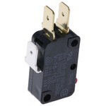 Omron Plunger Micro Switch, Tab Terminal, 16 A @ 250 V ac, SPDT, IP40