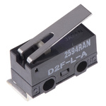 Omron Hinge Lever Micro Switch, Right Angle PCB Terminal, 3 A @ 125 V ac, SPDT, IP40