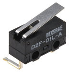 Omron Hinge Lever Micro Switch, Right Angle PCB Terminal, 100 mA @ 30 V dc, SPDT, IP40