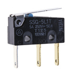 Omron Hinge Lever Subminiature Micro Switch, Tab Terminal, 5 A @ 125 V ac, SPDT, IP40