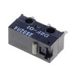 Omron Pin Plunger Micro Switch, PCB Terminal, 100 mA @ 30 V dc, SPDT, IP40