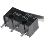 Omron Hinge Lever Micro Switch, PCB Terminal, 100 mA @ 30 V dc, SPDT, IP40