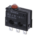 Omron Pin Plunger Micro Switch, Solder Terminal, 100 mA @ 30 V dc, SPDT, IP67