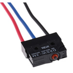 Omron Pin Plunger Micro Switch, Pre-wired Terminal, 3 A @ 30 V dc, SPDT, IP67