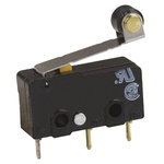 Omron Roller Lever Micro Switch, PCB Terminal, 100 mA @ 30 V dc, SPDT, IP40