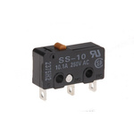 Omron Pin Plunger Micro Switch, Solder Terminal, 10.1 A @ 250 V ac, SPDT, IP40