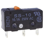 Omron Pin Plunger Micro Switch, Solder Terminal, 5 A @ 125 V ac, SPST, IP40