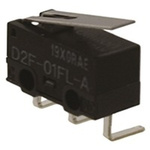 Omron Hinge Lever Micro Switch, Right Angle PCB Terminal, 100 mA @ 30 V dc, SPDT, IP40