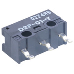 Omron Pin Plunger Micro Switch, PCB Terminal, 100 mA @ 30 V dc, SPDT, IP40