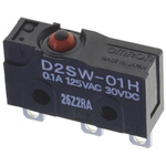 Omron Pin Plunger Micro Switch, Solder Terminal, 100 mA @ 30 V dc, SPDT, IP67