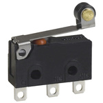 Omron Roller Lever Micro Switch, Solder Terminal, 100 mA @ 30 V dc, SPDT, IP67
