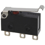 Omron Simulated Roller Lever Micro Switch, Solder Terminal, 100 mA @ 30 V dc, SPDT, IP67