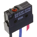 Omron Pin Plunger Micro Switch, Pre-wired Terminal, 2 A @ 250 V ac, SPDT, IP67