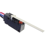 Omron Long Hinge Lever Micro Switch, Pre-wired Terminal, 100 mA @ 30 V dc, SPDT, IP67