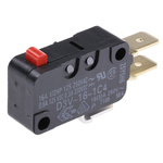Omron Pin Plunger Micro Switch, Tab Terminal, 16 A @ 250 V ac, SPDT, IP40