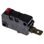 Omron Pin Plunger Micro Switch, Tab Terminal, 16 A @ 250 V ac, SPST, IP40