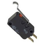 Omron Simulated Roller Lever Micro Switch, Solder, Tab Terminal, 16 A @ 250 V ac, 1 NF, IP40