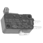 Omron Short Roller Lever Micro Switch, Solder, Tab Terminal, 16 A @ 250 V ac, SPDT, IP40