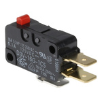 Omron Pin Plunger Micro Switch, Tab Terminal, 16 A @ 250 V ac, SPDT, IP40