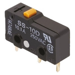 Omron Pin Plunger Micro Switch, PCB Terminal, 10.1 A @ 250 V ac, SPDT, IP40