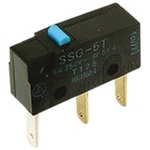 Omron Pin Plunger Subminiature Micro Switch, Tab Terminal, 5 A @ 125 V ac, SPDT, IP40
