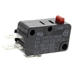 Omron Pin Plunger Micro Switch, Solder Terminal, 16 A @ 250 V ac, SPDT, IP40