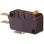 Omron Pin Plunger Micro Switch, Tab Terminal, 16 A @ 250 V ac, SPDT, IP40