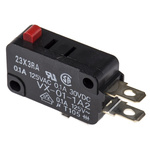 Omron Pin Plunger Micro Switch, Solder Terminal, 100 mA @ 30 V dc, SPDT, IP40