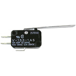 Omron Long Hinge Lever Micro Switch, Tab Terminal, 100 mA @ 30 V dc, SPDT, IP40