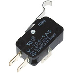 Omron Simulated Roller Lever Micro Switch, Tab Terminal, 5 A @ 250 V ac, SPDT, IP40
