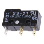 Omron Pin Plunger Micro Switch, Solder Terminal, 100 mA @ 30 V dc, SPDT, IP40